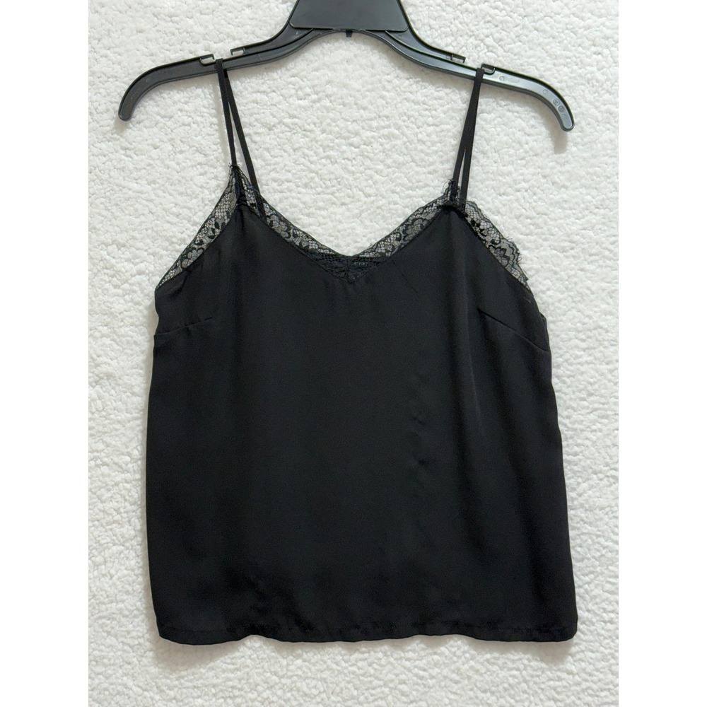 FOREVER 21 Black Lace Trim Cami‎ Tank Top Women's Size S